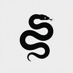 Fototapeta premium Black snake icon vector