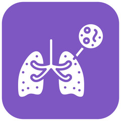 Fototapeta premium Infected Lungs Vector Icon