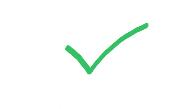 Hand Drawn Check Mark Approval Animated Icon