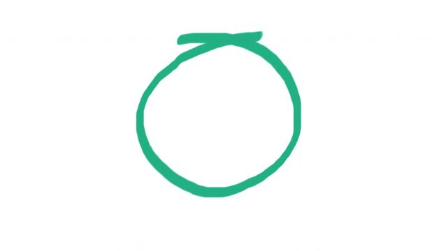 Hand Drawn Circle Highlight Emphasis Animated Symbol