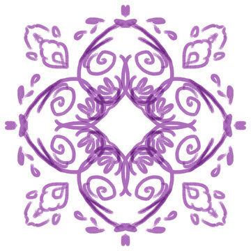 Floral purple mandala