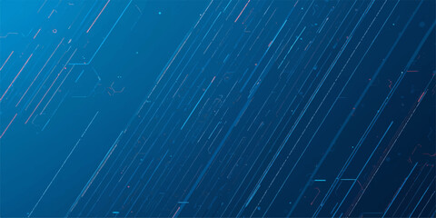 Fototapeta premium A sleek blue abstract background featuring a textured grid pattern and glowing light lines that create a modern technology design wallpaper for a professional digital backdrop