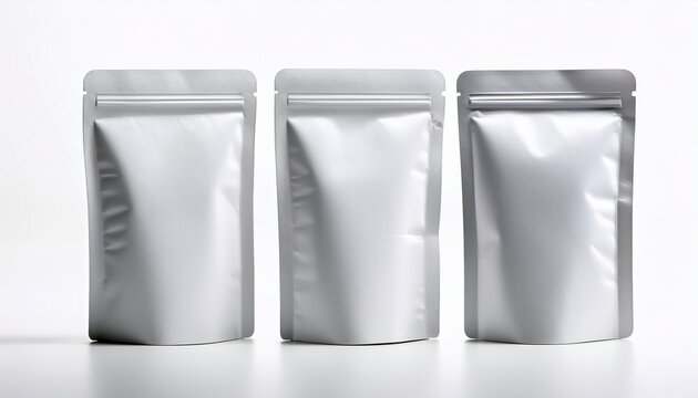 white resealable stand up zip lock pouch