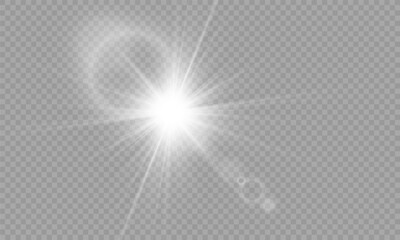 PNG transparent sunlight special lens flare light effect. Stock royalty free PNG image © Pixora_light