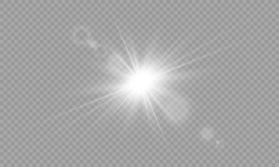 PNG transparent sunlight special lens flare light effect. Stock royalty free PNG image. PNG vector light effect