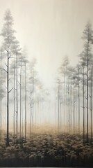 Fototapeta premium Minimal space a forest landscape outdoors nature.