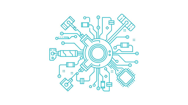 Circuit Board Microchip Technology Design Concept.