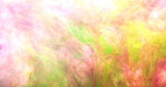 Artistic watercolor background with colorful abstract grass pattern and vintage paper texture featuring orange and pink pastel paint clouds