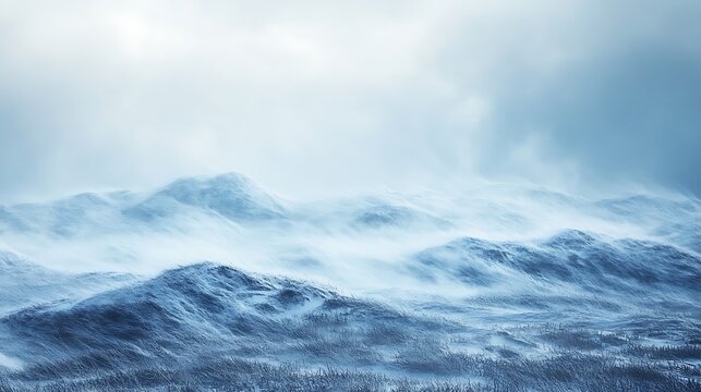 Dramatic landscape of rolling hills under a cloudy sky atmospheric textures