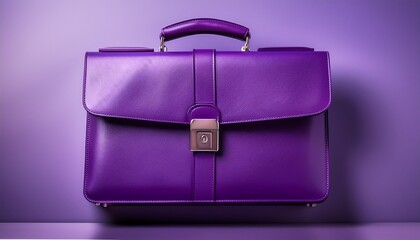 stylish briefcase in focus a contemporary rendering of a sleek violet briefcase emphasizing professional appearance and polished design