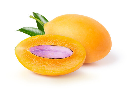 Marian plum or Maprang on white	