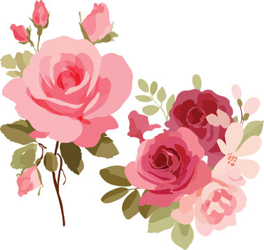 Pink Roses Floral Love Background