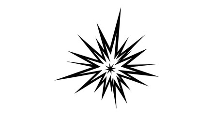 Fototapeta premium Black starburst explosion icon isolated on white background