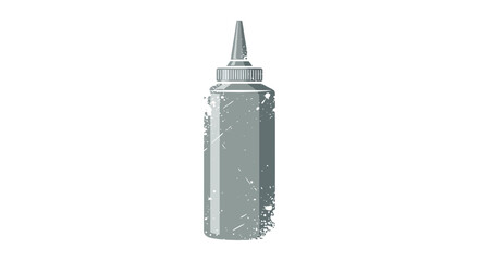 Gray Squeeze Bottle with Splatter Texture