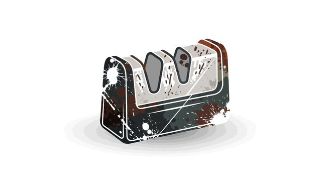 Grungy Knife Sharpener Illustration