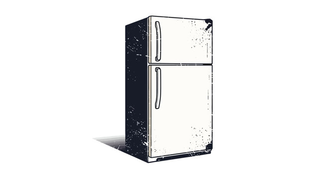 Vintage Refrigerator Illustration