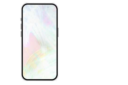 Transparent telephone with soft reflections and realistic glare isolated on transparent background.