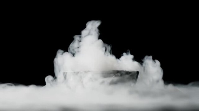 black background smoke fog isolated fire air color motion abstract flowing coal pollute texture