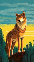Obraz premium A wolf mammal animal coyote.