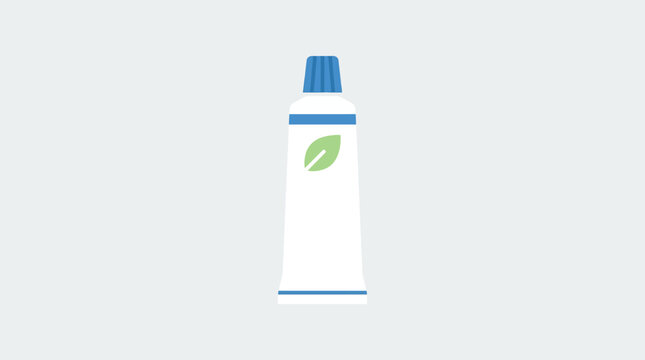 toothpaste tube hygiene product icon, flat vector icon