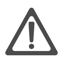 Warning Alert Triangle Icon with Exclamation Mark for Danger Notification and Safety Caution Symbol Isolated Transparent PNG File