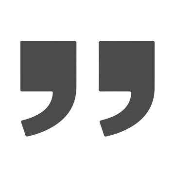 Quotation Marks Quote Symbol Icon for Text Citation Speech Dialogue Concept Isolated Transparent PNG File