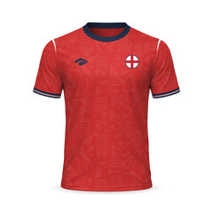 3d realistic away soccer jersey England national team, template for football kit 2026