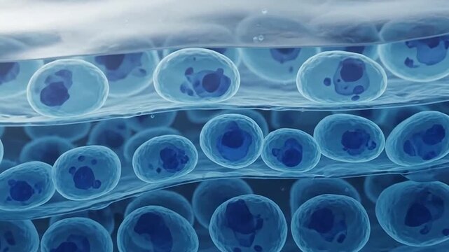 Close-up of blue cylindrical objects in plastic packaging.