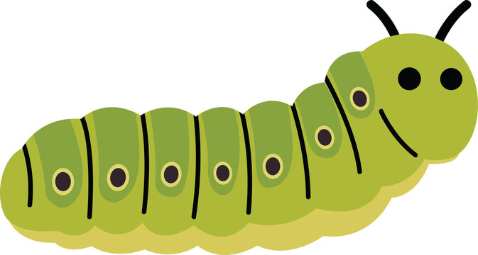 Green Chubby Cute Caterpillar