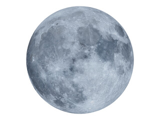 Naklejka premium Full blue moon cosmic beauty, perfect for lunar events or astronomical concepts.