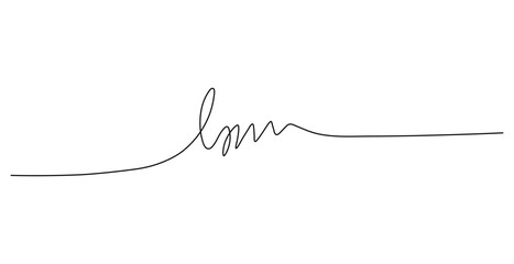Obraz premium Handwritten signature of the letters and cursive script style with a trailing line