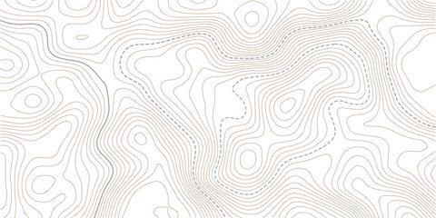 Topographic map background geographic line map with elevation assignments.The concept of a conditional geography scheme and the terrain path. Design materials. Abstract bacground. Vector illustration. © MDSOHEL
