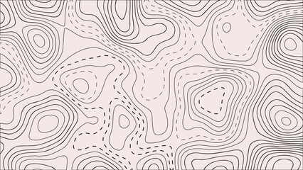 Abstract Topographic Contour Line Pattern Background Minimal Black and White Map Style Terrain Lines Geographic Elevation Concept Modern Cartography Inspired Design © Creative Design
