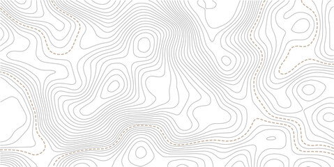 Topographic map background geographic line map with elevation assignments.The concept of a conditional geography scheme and the terrain path. Design materials. Abstract bacground. Vector illustration. © MDSOHEL
