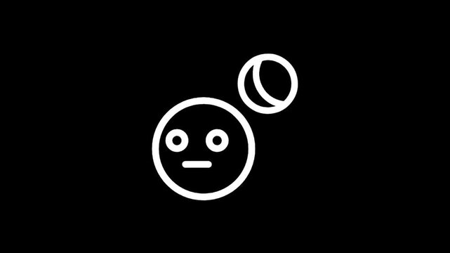 Confused face icon with sun symbol indicating heat or bright light exposure