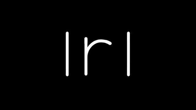 Minimalist white text IRL on a black background, representing 'in real life'
