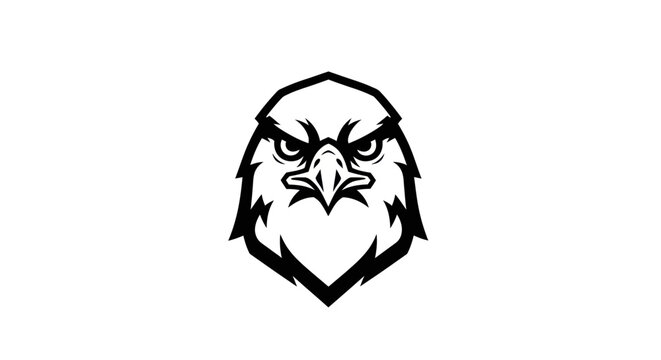 Eagle head symbol on white background