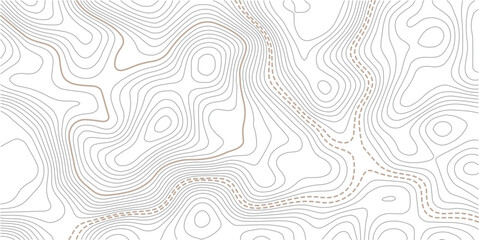 Topographic map background geographic line map with elevation assignments.The concept of a conditional geography scheme and the terrain path. Design materials. Abstract bacground. Vector illustration. © MDSOHEL