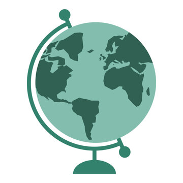Vintage style globe isolated: travel and geography concept