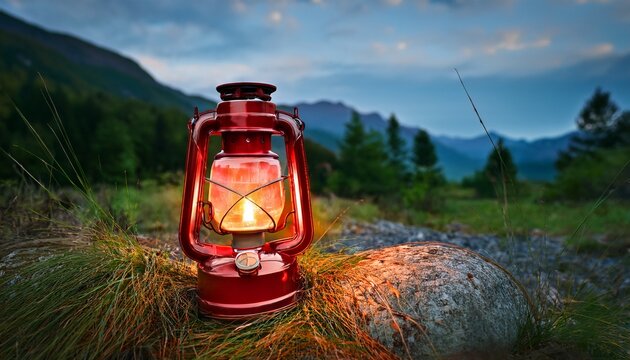 Camping Lantern With Red Light
