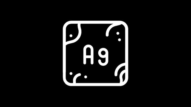 Periodic table element symbol Ag for silver with atomic number 47