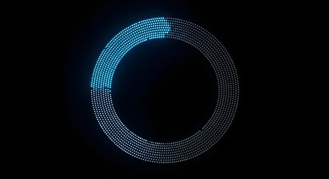 Minimalist circular progress ring micro dots model training epochs machine learning visualization