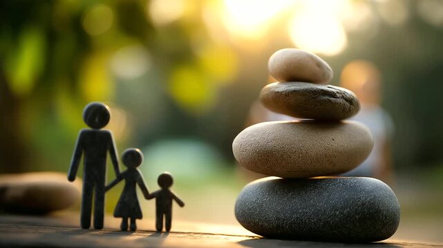 Achieve work-life balance cultivating career concept, enabling personal well-being and quality family time, advancing professional development, harmony integration illustration,