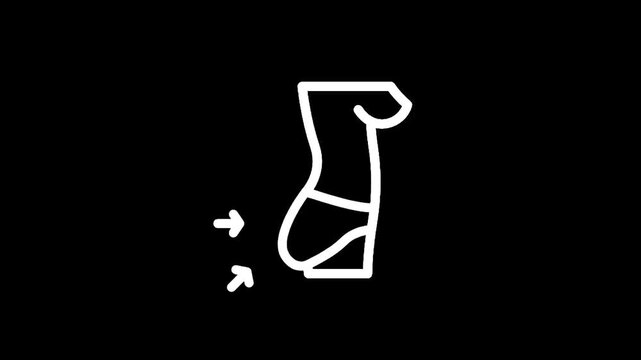 Icon representing body contouring and fat reduction with arrows indicating change