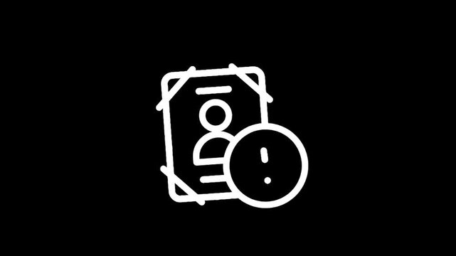 Icon of a death notice with an exclamation mark indicating an alert or warning