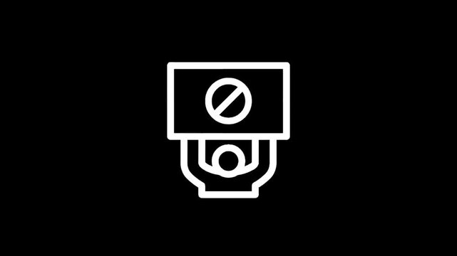 Protestor holding a sign with a prohibition symbol, representing dissent and opposition