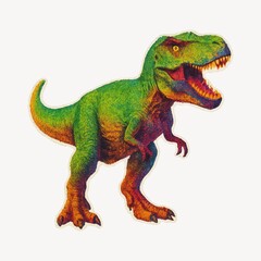 Naklejka premium Colorful T-Rex dinosaur illustration