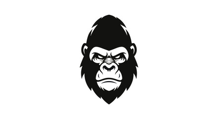 Fototapeta premium Gorilla head illustration on white background