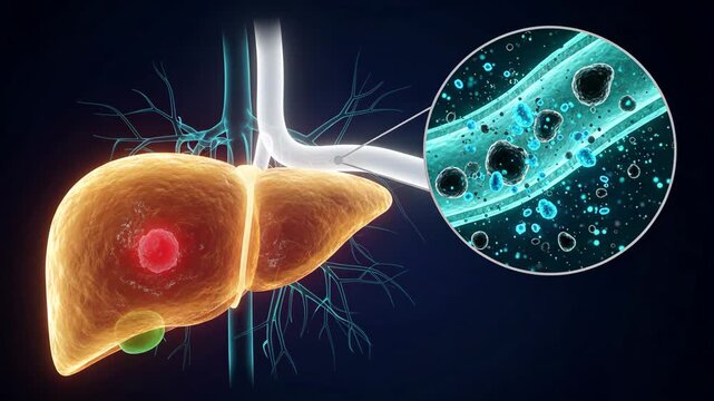 Inflamed Liver With Bile Duct Blockage And Gallstones