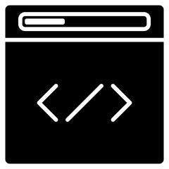 Obraz premium Programming Code Editor Icon